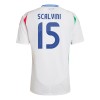 Original Fußballtrikot Italien Giorgio Scalvini 15 Auswärtstrikot EURO 2024 Für Herren